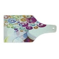 thumbnail image 2 of Modern Art Cutting Board, Digital Whirlwind Textured Vortex Concentric Spirals Abstract Art, Decorative Tempered Glass Cutting and Serving Board, Wine Bottle Shape, Multicolor, by Ambesonne, 2 of 5