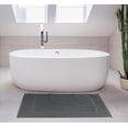 thumbnail image 5 of Bliss Casa Cotton Banded Bath Mat (2 Pack) 20 x 32 Inch Genuine Ring Spun Cotton Highly Absorbent Bath Mat Set Washable Bathroom Floor Towel (Grey), 5 of 7