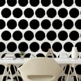 thumbnail image 3 of Ambesonne Circles Peel & Stick Wallpaper for Home, Grungy Round Shapes, 13"x100", Black and White, 3 of 6