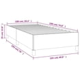 thumbnail image 2 of vidaXL Twin Bed Frame, Velvet Upholstered Platform Bed Frame, Dark Gray, No Mattress, 2 of 9