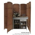 thumbnail image 3 of Extra Wide - Diamond Weave Fiber Room Divider, 8 Panel (Brown), 3 of 8