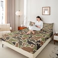 thumbnail image 4 of Castle Fairy Wildlife Dinosaurs Full Size Sheets,Vintage Abstract Camouflage Bed Sheets, 4 of 7