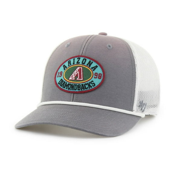 Men's '47 Gray/White Arizona Diamondbacks Tide Sweep Rope Trucker Adjustable Hat