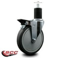 thumbnail image 2 of 6 Inch Thermo Rubber Swivel 1-3/4 Inch Expanding Stem Caster with Brake, 2 of 2