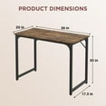 thumbnail image 7 of CL.HPAHKL 39 Inch Computer Desk, Modern Simple Style Desk Table Sturdy Laptop Table with Sturdy Metal Frame Adjustable Feet Study Desk for Home Office Study, Writing for Small Space (1, Vintage), 7 of 7