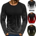 thumbnail image 3 of Camisas de Hombre Blusas de Manga Larga Con Cuello Redondo Camiseta Ajustada Con Degradado Camisetas Deportivas Informales de Entrenamiento Odeerbi ODB-4, 3 of 3