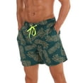 thumbnail image 3 of Frontwalk Mens Swimsuit Drawstring Beach Pants Pocket Boardshorts Summer Holiday Hawaiian Bathing Suit High Waist Swim Shorts Green Pineapple A 3XL, 3 of 8
