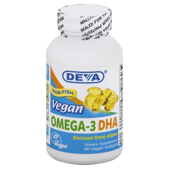 Deva Vegan Omega-3 DHA Softgels, 90 Ct