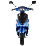 HHH Upgraded 49cc/ 50cc Scooter Gas Fully Automatic Street Scooter Moped Pony 50 with Matching Trunk - Sporty Black color