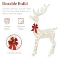 thumbnail image 4 of Best Choice Products 6.5ft 3-Piece Lighted Christmas Deer Set Outdoor Yard Decoration w/ 385 LED Lights, Stakes - White, 4 of 7