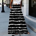 thumbnail image 2 of QIUOMBBP A Line Maxi Skirt for Women Elastic High Waist Drawstring Floral Flowy Long Skirts Summer Casual Going Out Clothes Black S, 2 of 8
