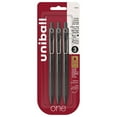 thumbnail image 1 of uniball™ one Retractable Gel Pens, Medium Point (0.7mm), Black Barrels, Black Ink, 3 Pack, 1 of 5