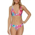 thumbnail image 2 of Raisins PINK MULTI Curitiba Triple-Side-Strap Bikini Swim Bottom, US X-Large, 2 of 2