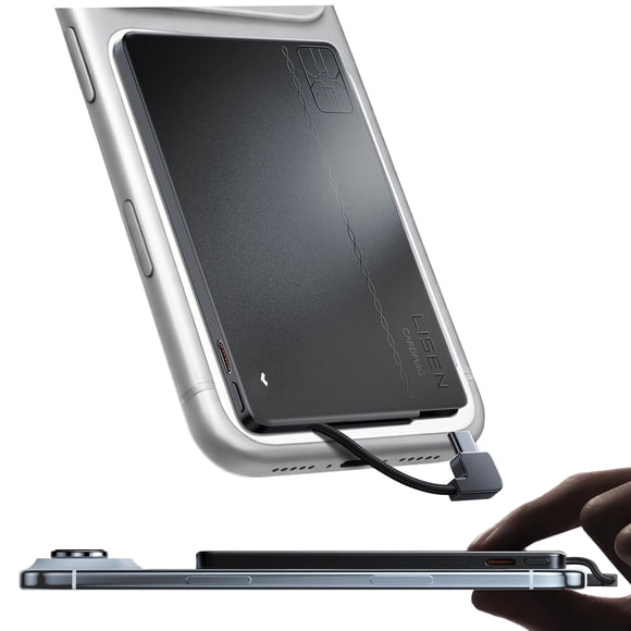 LISEN 0.2‘’ Charge Card Phone Charger,5000mAh Ultra Slim Power Bank Fast Charging USB C ï