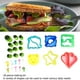 thumbnail image 5 of 6 cortadores de sándwich, 12 cortadores de frutas y verduras para galletas, juego de formas con 10 tenedores de comida para hornear DIY, 5 of 8