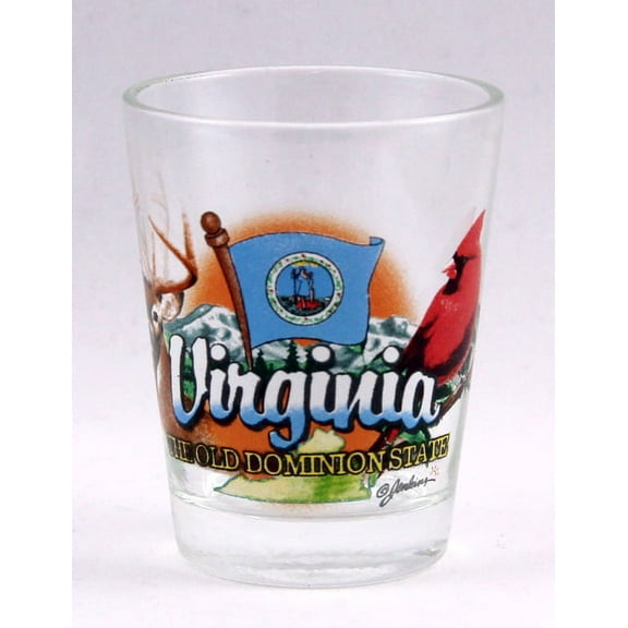 Virginia Old Dominion State Elements Shot Glass