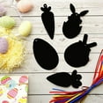 thumbnail image 4 of Pretend Play Toys for Toddlers,Educational Toys,Easter Rabbit Radish Eggs Scratch Paper Art Set 12 PCS Mini Notes with Colorful Ribbon and Wooden Stick Crafts for Kids Party Easter Decor Tree Decor, 4 of 7