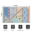 thumbnail image 5 of Botanical Floral Patchwork Non-Slip Entryway Door Mat,Boho Indoor Decor Durable Low Plush Door Mat,Washable Welcome Rug for Patio Hallway Home Decor 17x30 Inches, 5 of 7