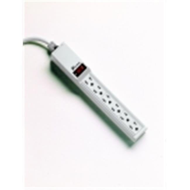 Circuit Breaker Power Strip 6Outlet, 110 Vac, 15 A