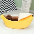 thumbnail image 4 of Cute Banana Pet Bed Warm Soft Sofa for Sleeping Playing Resting Small Dogs Cats and Rabbits, 4 of 8