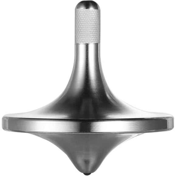 Stainless Steel Spinning Top, Premium Exquisite Perfect Balance Well Made Metal Desk Edc Little Fidget Toy(silver, Small Diameter 24mm)