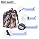 thumbnail image 3 of Disketp Astronaut Floating purple Space print Canvas Backpack Lightweight Travel Daypack Student Rucksack Laptop Backpack-Small, 3 of 5