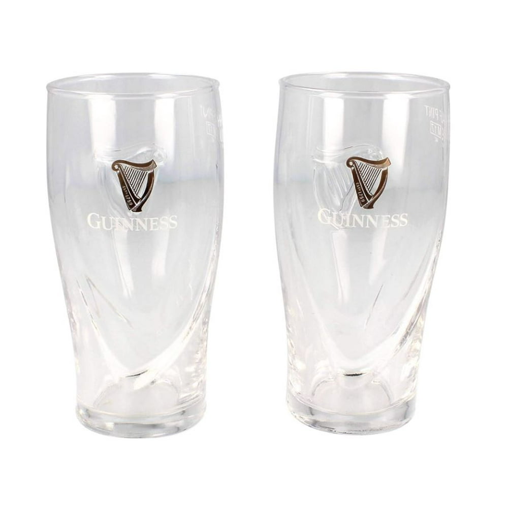 Guinness Beer Glasses Set of 2 Half Pint Size 10 Oz Home Bar Glassware