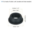 thumbnail image 2 of Uxcell T Type Rubber Grommet Mount Dia 34.8mm ID 24mm Seal Protection Flexible Hole Plugs Cable Pipe Black, 2 of 5