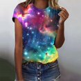 thumbnail image 1 of TINZ Titre : T-Shirt à Col Rond à Manches Courtes à Imprimé Galaxie pour Femmes T-Shirt à Col Roulé pour Femmes T-Shirt Athlétique à Manches Longues pour Femmes T-Shirts Ajustés de Neige à Manches Longues pour Femmes, 1 of 3