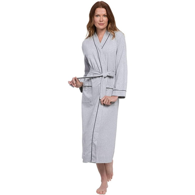 Long Women's Cotton Robes - Soft Robe Womens