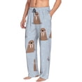 thumbnail image 6 of Salouo Playful Walrus Wonders Print Pajama Pants for Men, Lounge Pants Elastic Waistband Casual Men's sleepwear Loungewear Sleep Pajama Pant -XX-Large, 6 of 7