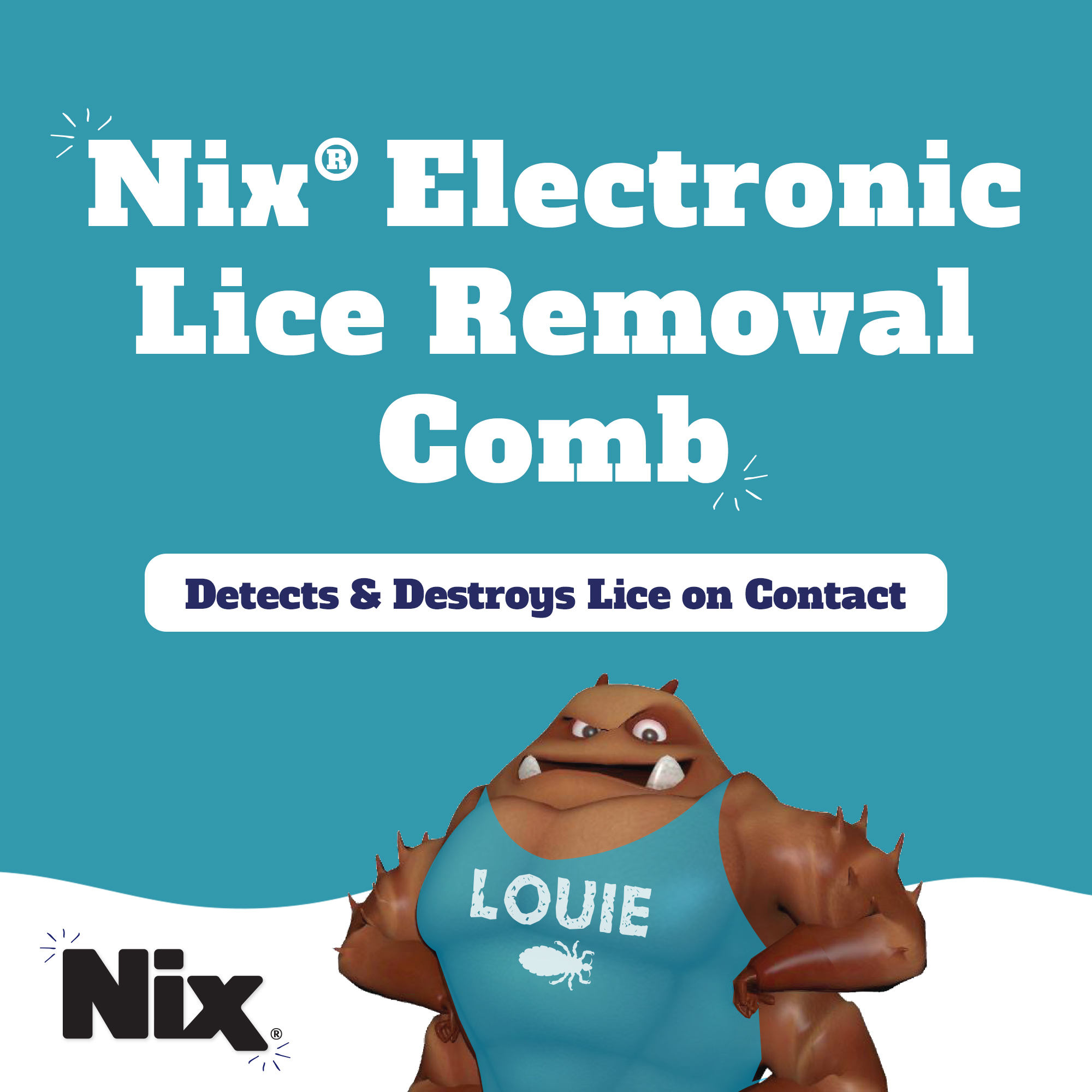 Nix Electronic Lice Comb, Instantly Kills Lice & Eggs and Removes From Hair - image 2 of 13