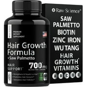 Raw Science | Saw Palmetto DHT Blocker Supplement | Hair Vitamins for Hair Growth for Men & Women | Vegan | 60 Capsules