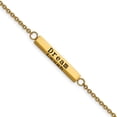 thumbnail image 5 of Stainless Steel Bracelet Fancy Cable Women's Cubic Zirconia 4 mm 7 in Chisel Polished Yellow IP-plated with CZ LOVE DREAM LAUGH Enjoy the little things 1.5 Extension, 5 of 8