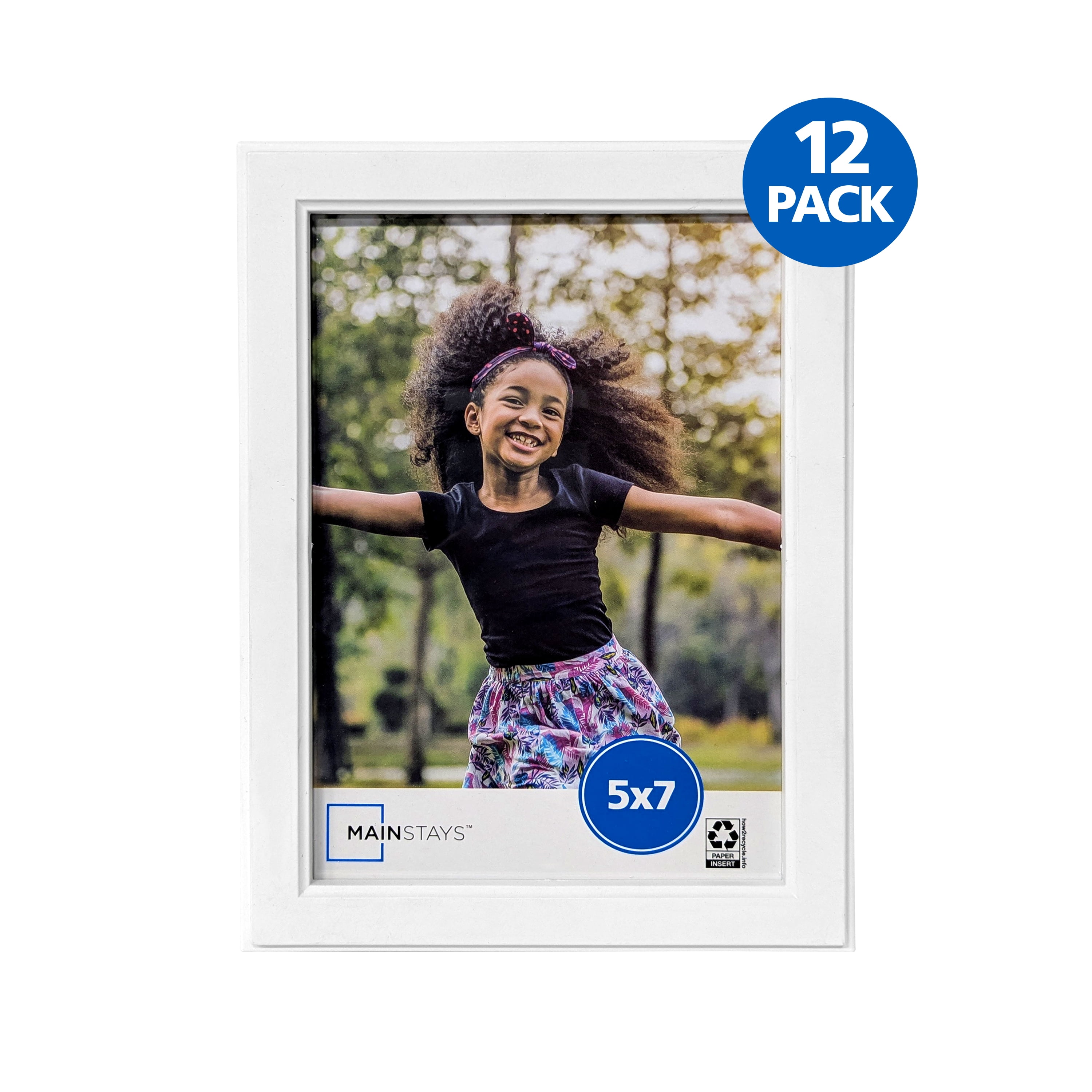 Mainstays 5" x 7" Step White Photo Frame - 12 PC Set