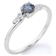 thumbnail image 4 of JeenMata Delicado Diseño Diamante de Sal y Pimienta de Talla Redonda de 0,6 Quilates con Moissanita: Anillo de Compromiso con 6 Piedras en Forma de Punta: Baño de Oro Blanco de 18 K sobre Plata, 4 of 6