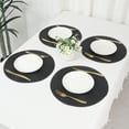 thumbnail image 7 of REGALWOVEN Rustic Placemats Set of 6 Woven Placemats for Dining Table Decor Indoor Outdoor Washable Kitchen Table Mat Wipe Clean Black 15x15inch, 7 of 7