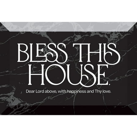 DEXSA Bless This House Glass Plaque - 4" x 6"