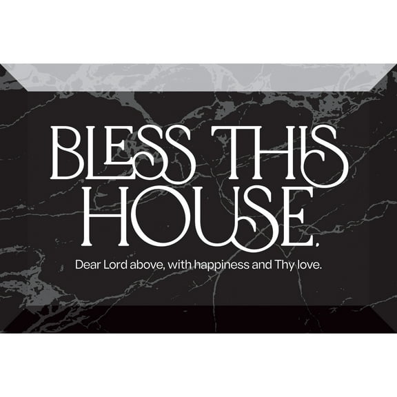 DEXSA Bless This House Glass Plaque - 4" x 6"