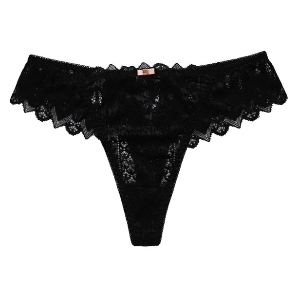 Gibobby Tangas de mujer Logo de personalizado, Tangas a rayas de cintura , Bikini , tangas personalizadas, ropa interior de mujer, bragas, Tanga de algodón(Negro,G)