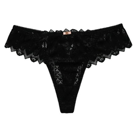 

Panties Cotton Women Embroidery Underwear Hollow Out Low Waist Striped Tangas No Show Thongs Female Underpanty Panties Comfort Undergarments