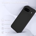 thumbnail image 2 of KOMI for Google Pixel 8 Case, Silicone Phone Case with 2 Screen Protector, Soft Anti-Scratch Microfiber Lining, Full Body Shockproof Slim Cover Support Wireless Charging, Black, 2 of 5