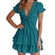 thumbnail image 1 of Vestido PRETTYGARDEN 2025 Mini con Escote en V y Mangas Cortas, 1 of 8