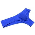 thumbnail image 2 of Botmois Men's Mini Bikini Briefs Solid Thongs Ultrathin Tangas Soft Low-rise Hipsters Comfortable Micro Bottoms Underwear BlueM, 2 of 3