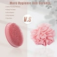 thumbnail image 3 of NOMADIC NOOK Shower Silicone 2 in 1 Body Scrubber 2 Pcs Green Pink, 3 of 7