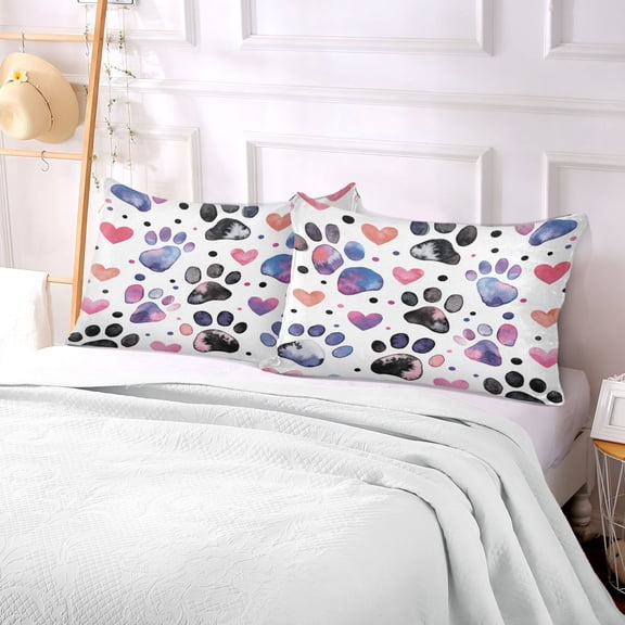 Pillow Case Plush Pillow Pawprints Of Love Case standard size/King size/Queen size Bed Pillow Pillowcases