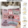 thumbnail image 3 of 18th Birthday Gifts Girls, 140 x 178 cm Soft Throw Blanket 18 Year Old Girl Gifts, Best Girl, Happy Decor Girls Gift Ideas, - Pink, 3 of 6