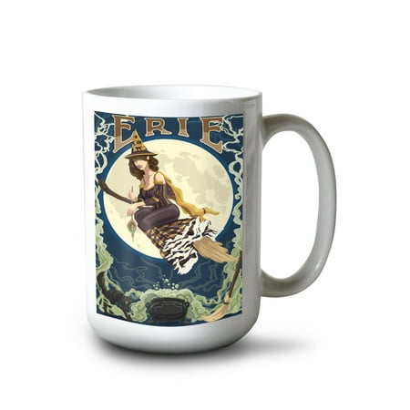 

15 fl oz Ceramic Mug Erie Pennsylvania Witch Scene Dishwasher & Microwave Safe