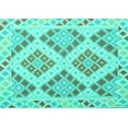 thumbnail image 1 of Ahgly Company Indoor Rectangle Southwestern Turquoise Blue Country Area Rugs, 4' x 6', 1 of 4