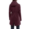 thumbnail image 2 of 33,000ft Women's Softshell Long Jacket with Hood Fleece Lined Windproof Warm up Waterproof Windbreaker, 2 of 7
